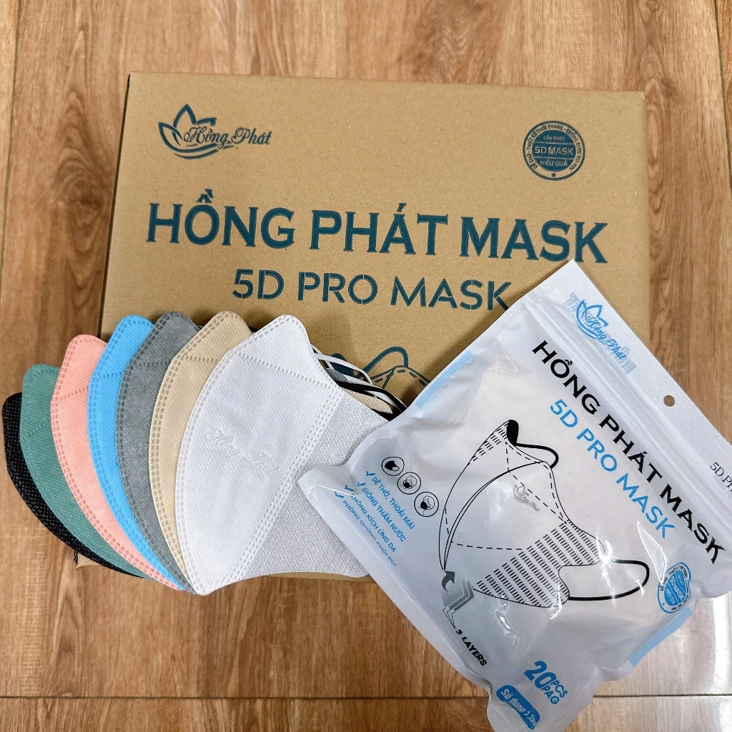 Thùng khẩu trang 5D Hồng Phát Chính Hãng