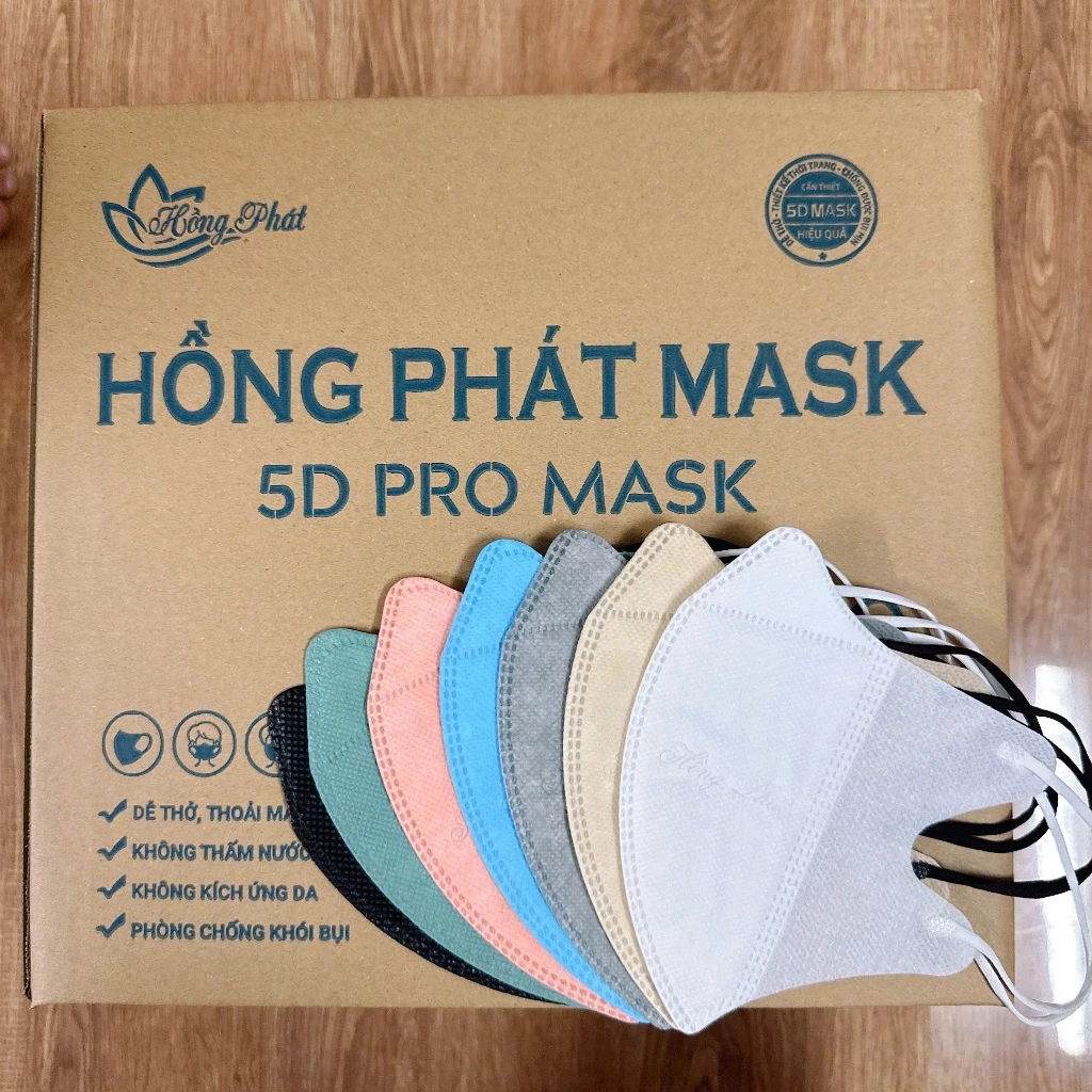 [Thùng Khẩu Trang Hồng Phát Cái] Khẩu trang 3 Lớp 5D Hồng Phát