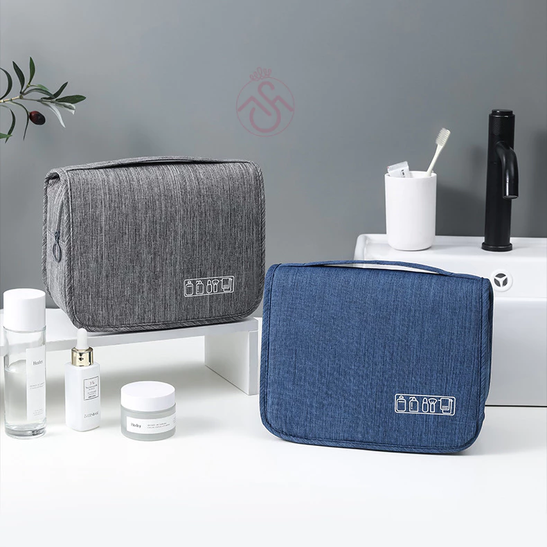 Túi đựng đồ mỹ phẩm make up trang điểm skincare chống nước nhiều ngăn đi du lịch có móc treo Sumio