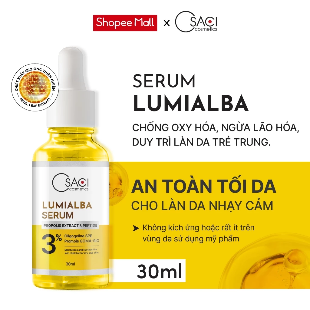 Serum Mờ Nếp Nhăn, Giữ Ẩm, Sáng Da–Osaci LumiAlba Serum 30ML Làm Dịu&Se Khít Lỗ Chân Lông Cho Mọi Loại Da