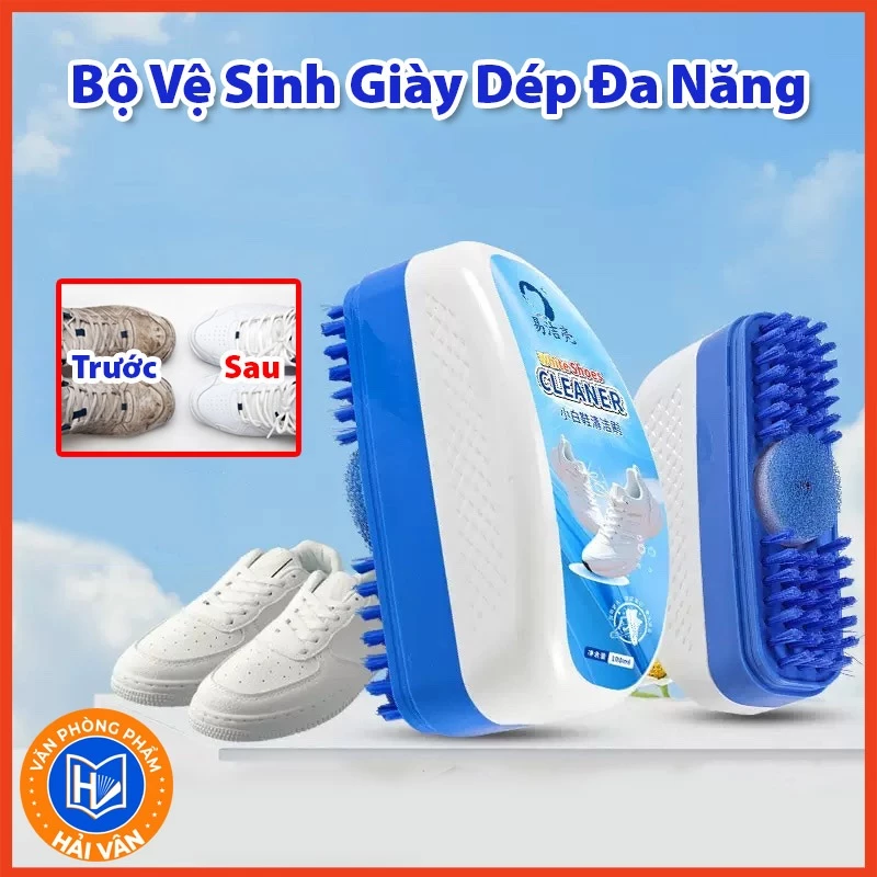 Bộ Vệ Sinh Giày Dép Đa Năng, Tẩy Trắng Giày Dép Làm Sạch Giày Da , Khử Mùi, Giày Thể Thao, Dưỡng Giày Thiết Kế Tiện Dụng