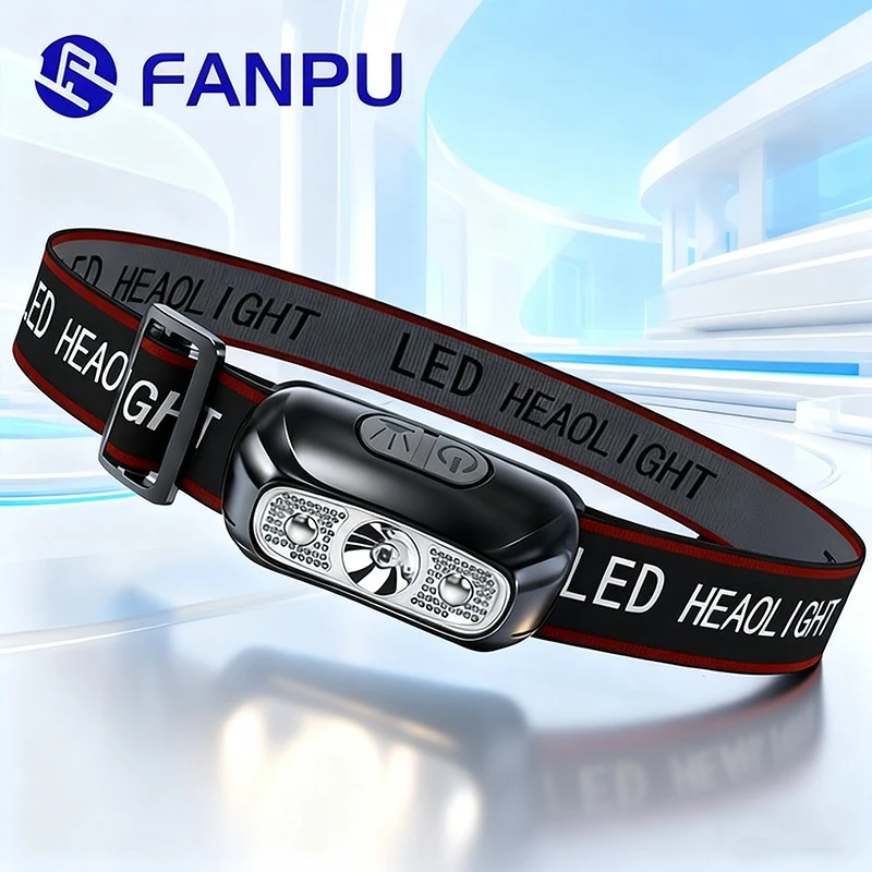 Đèn Pin Đội Đầu Cảm Biến Đa Năng, Nhỏ Gọn Tiện Dụng, Dành Cho Câu Cá, Leo Núi và ngoài trời