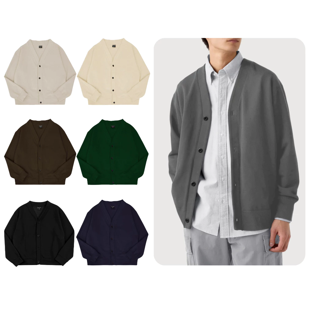 Áo Cardigan Nỉ Henry ODIN CLUB, Áo khoác nỉ thời trang nam nữ, form oversize rộng rãi, chất liệu vải nỉ