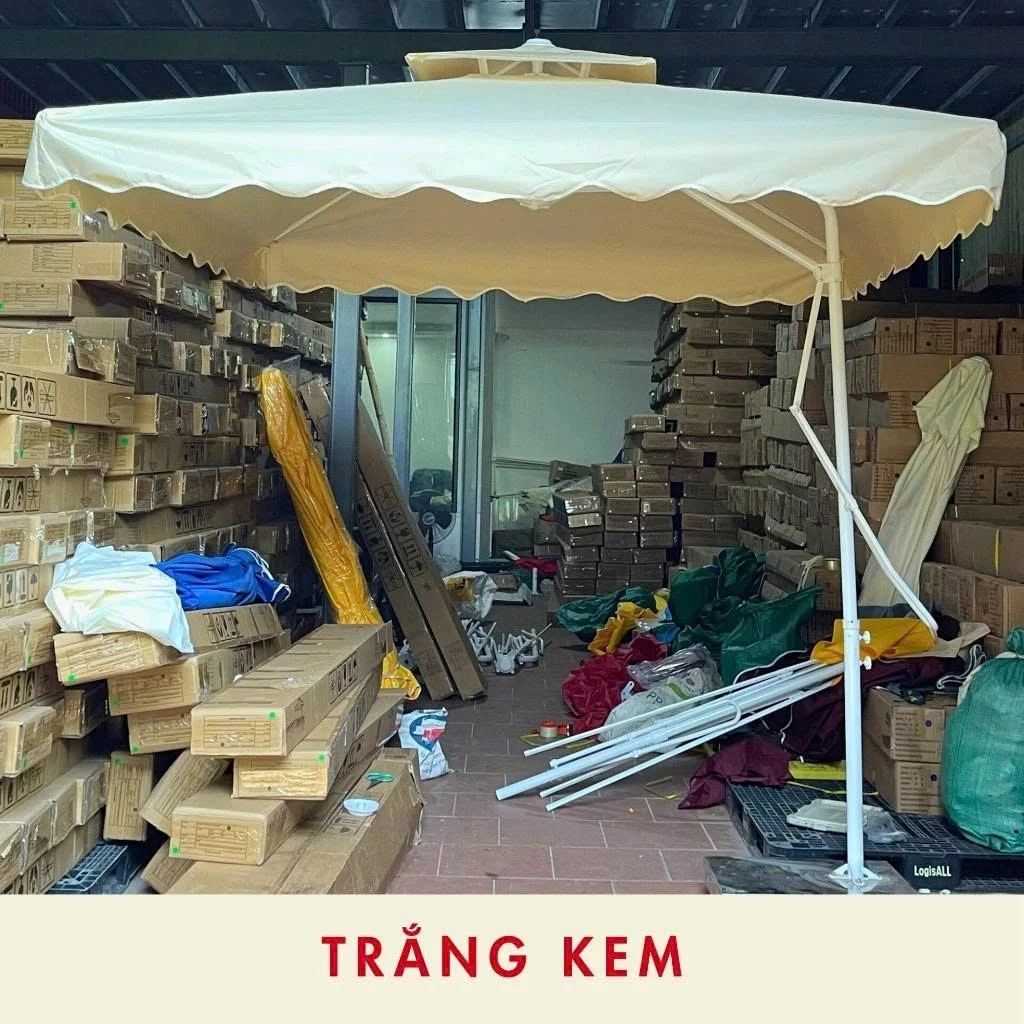 Dù vuông 2,5m lệch tâm vải polyester chống thấm nước, Ô ngoài trời