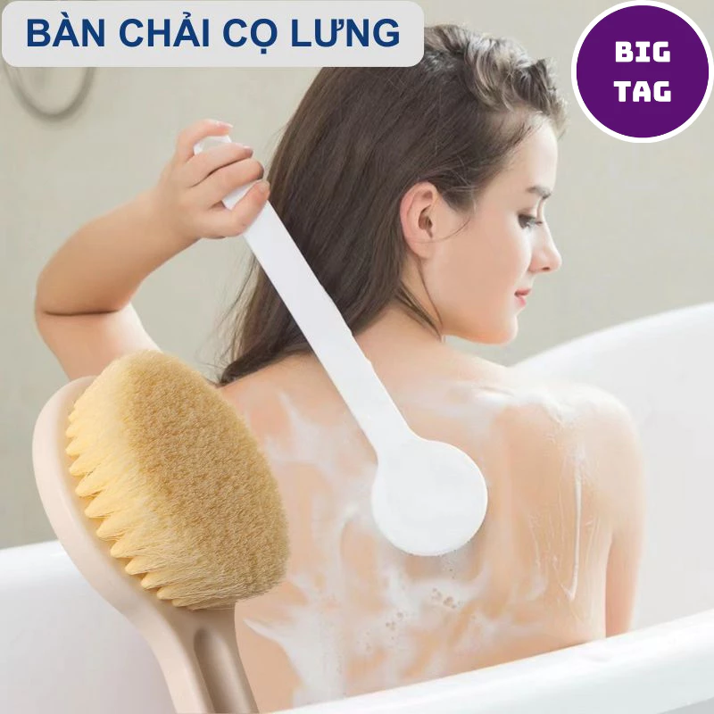 àn chải tắm massage cọ lưng giúp lưu thông máu, loại bỏ bụi bẩn da chết 7819