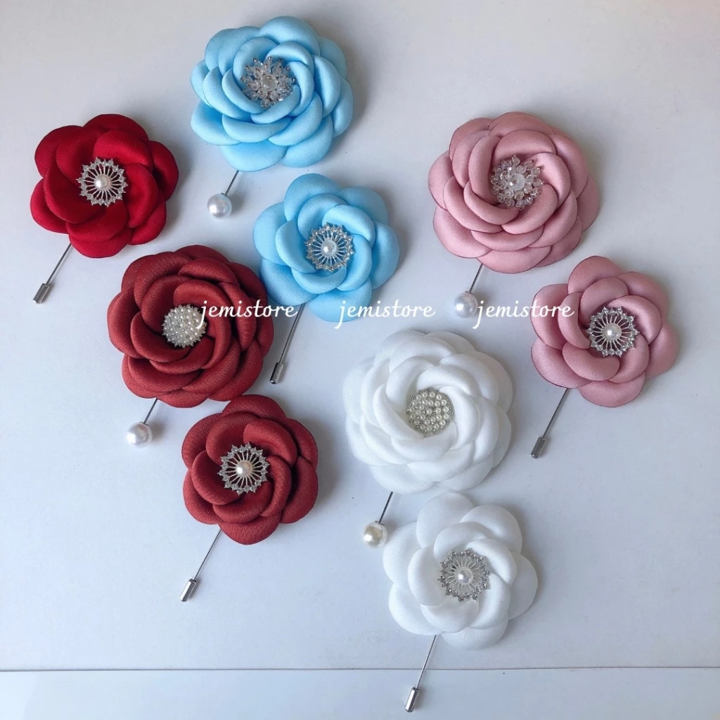 Trâm Hoa Cài Áo Handmade Nhiều Màu