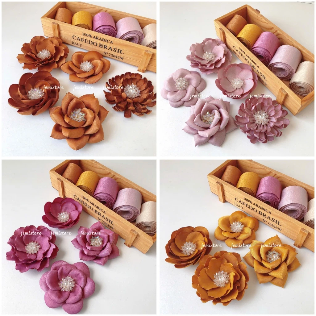 Hoa Cài Áo Handmade Ruy Băng Gấm