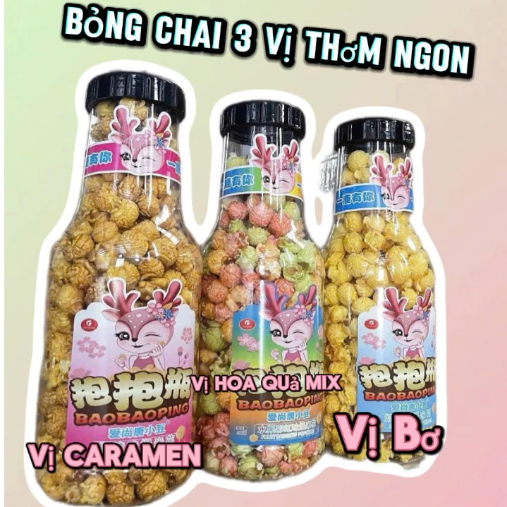 [Hàng mới] Bỏng Ngô Chai - Bắp rang bơ nhiều vị siêu ngon 260gr