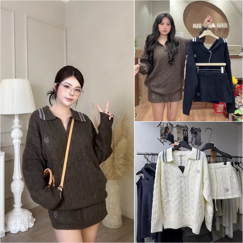 𝓝𝓪_𝓕𝓪𝓼𝓱𝓲𝓸𝓷𝓷 Set Len Nữ, Set Len Thừng Lowe Thêu Cổ Bẹ Áo + Váy Hàng L1 Siêu Hottrend 2025 [Về Sẵn] 2026