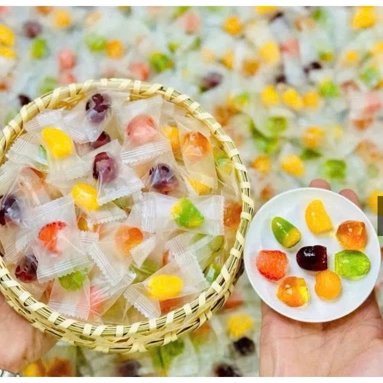 500G Kẹo Bóc Vỏ Trái Cây Mix Vị, Kẹo Xoài Bóc Vỏ, Kẹo Dẻo Bóc Vỏ