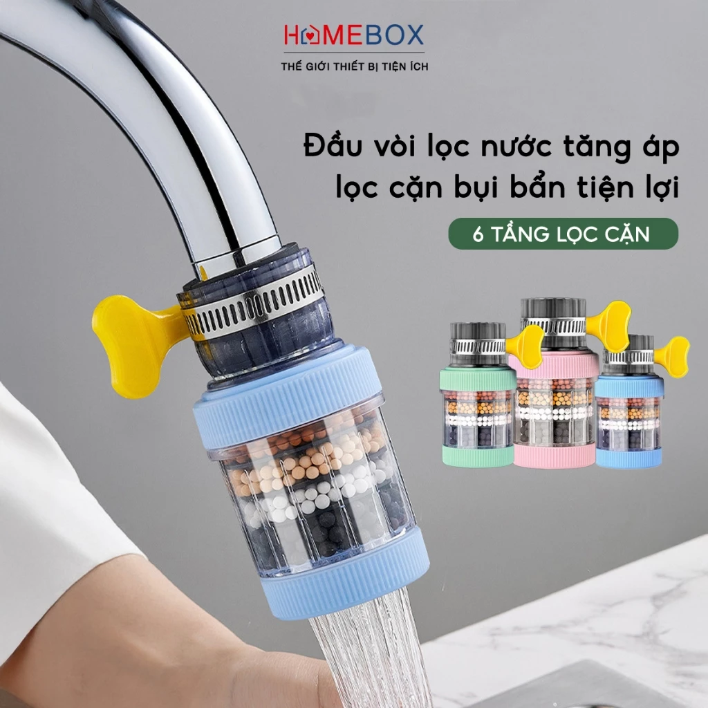 Đầu Lọc Nước 6 Tầng Lọc Cặn Bẩn Đầu Vòi Nước 6 Lớp Lọc Tiết Kiệm Nước Dễ Dàng Sử Dụng Tiện Lợi
