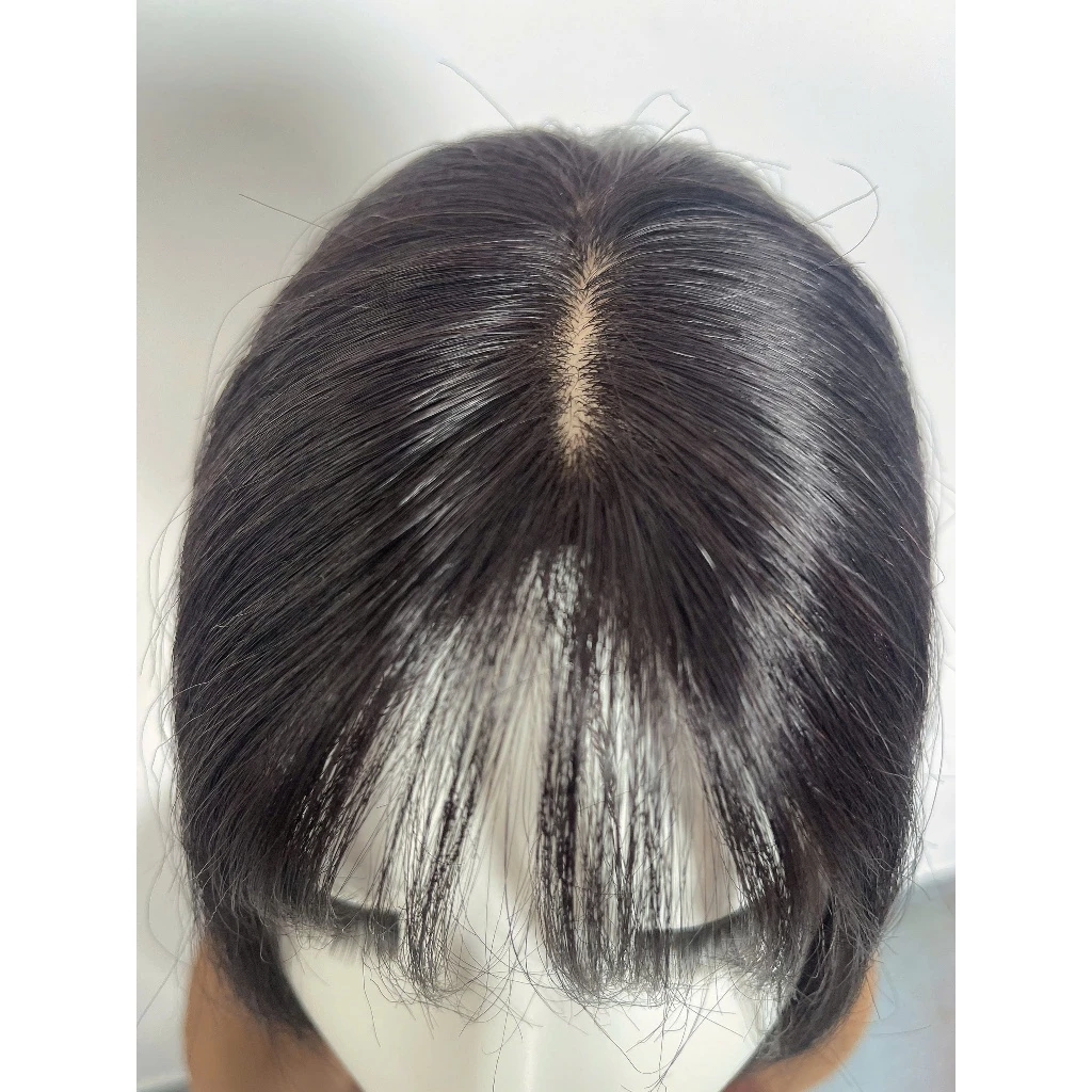Tóc giả che hói đỉnh đầu làm từ tóc thật hàng dệt tay cao cấp - CHE HÓI ĐỈNH ĐẦU