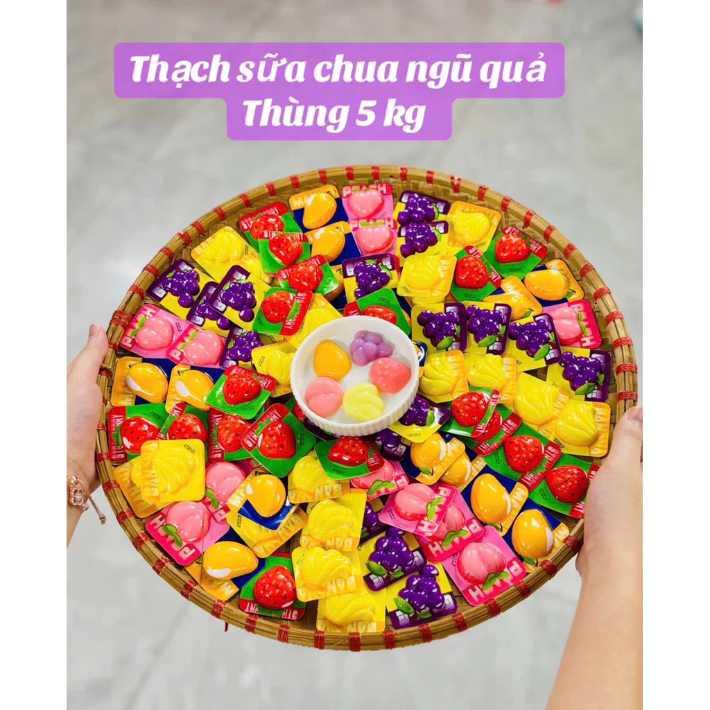 500gam thạch sữa chua hoa quả mix vị