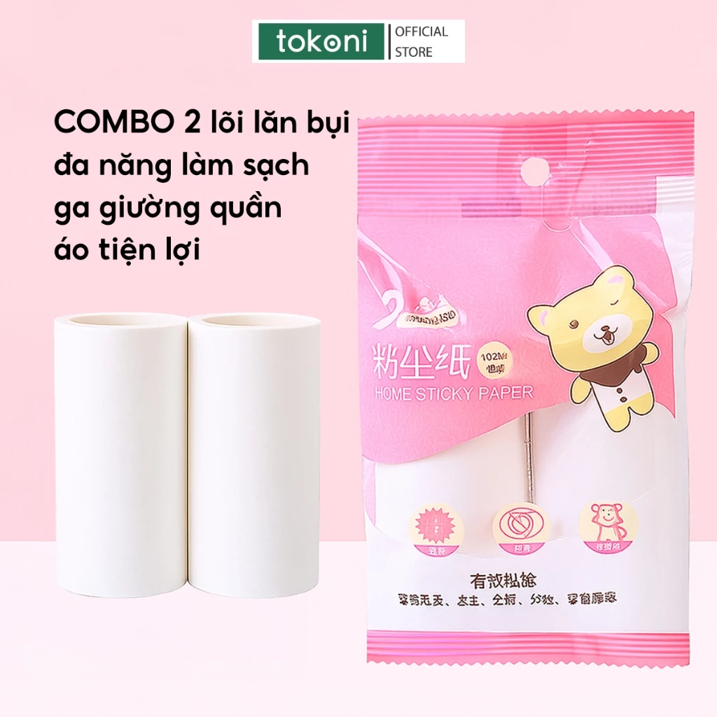 Lõi Lăn Bụi Thay Thế Đa Năng Jyoohome Giấy Dính Lăn Bụi Làm Sạch Quần Áo Thảm Ga Giường Tiện Lợi