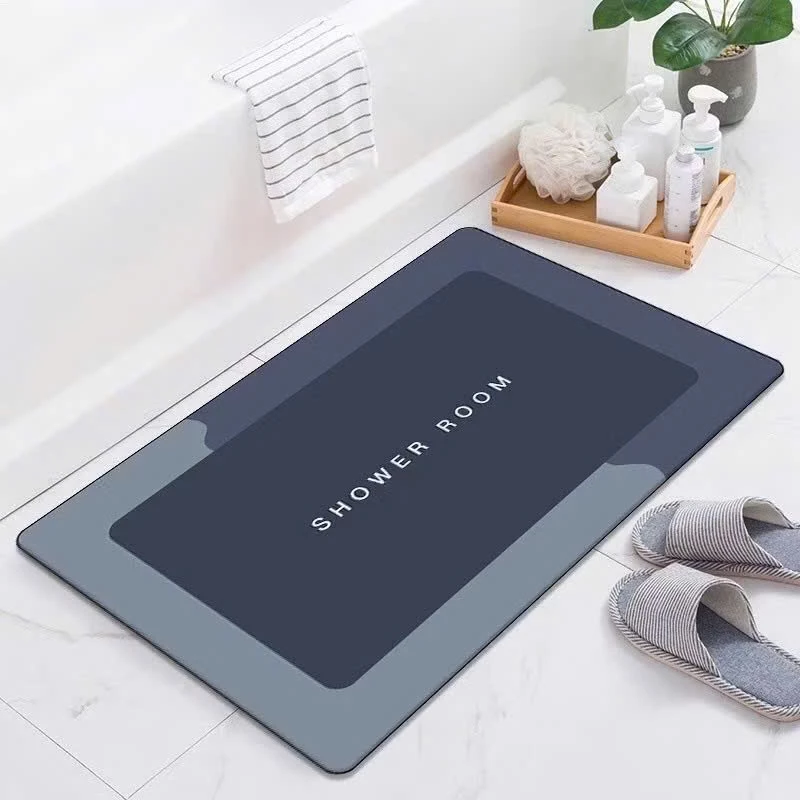 Loại 1 Dầy Thảm Lau Chân Silicon (40x60cm) 4 Lớp, Thấm Hút Tốt, Đế Chống Trơn Trượt