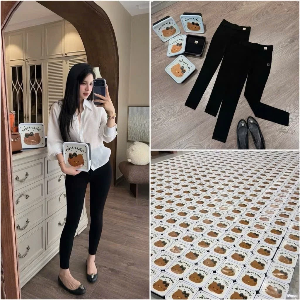 [SIÊU PHẨM 2026] Quần Legging Miu hộp vàng- HỘP ĐEN HLO KITY, co giãn 4 chiều, gen bụng nâng mông 096