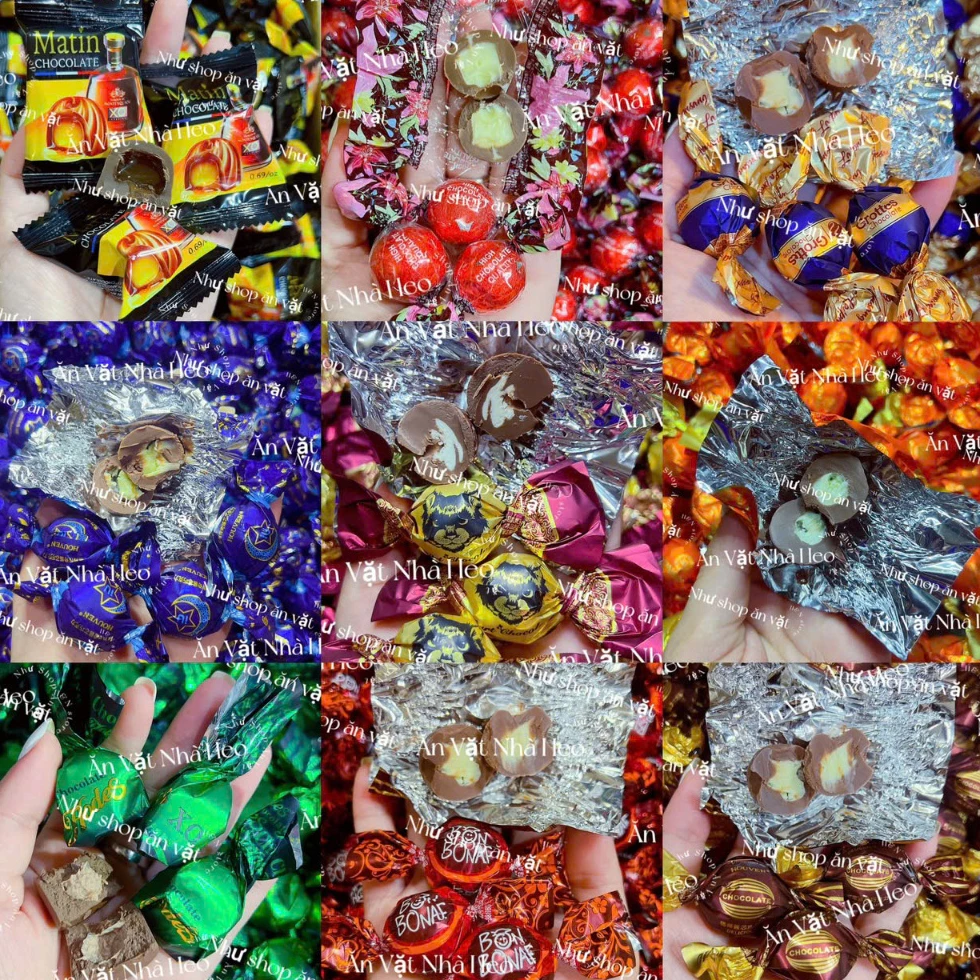thùng 500g Socola nhiều màu hàng Tết thơm ngon nhiều mẫu mã lựa chọn ở phân loại l Ăn Vặt Nhà Heo