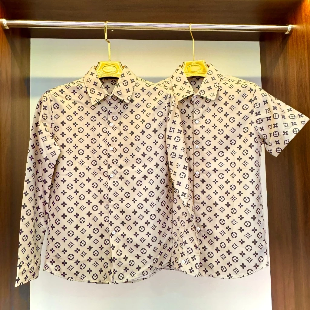 Áo sơ mi dài tay sọc nam boy phố phối viền tay vải thun lạnh mẫu mới BOUTIQUE_MENSWEAR