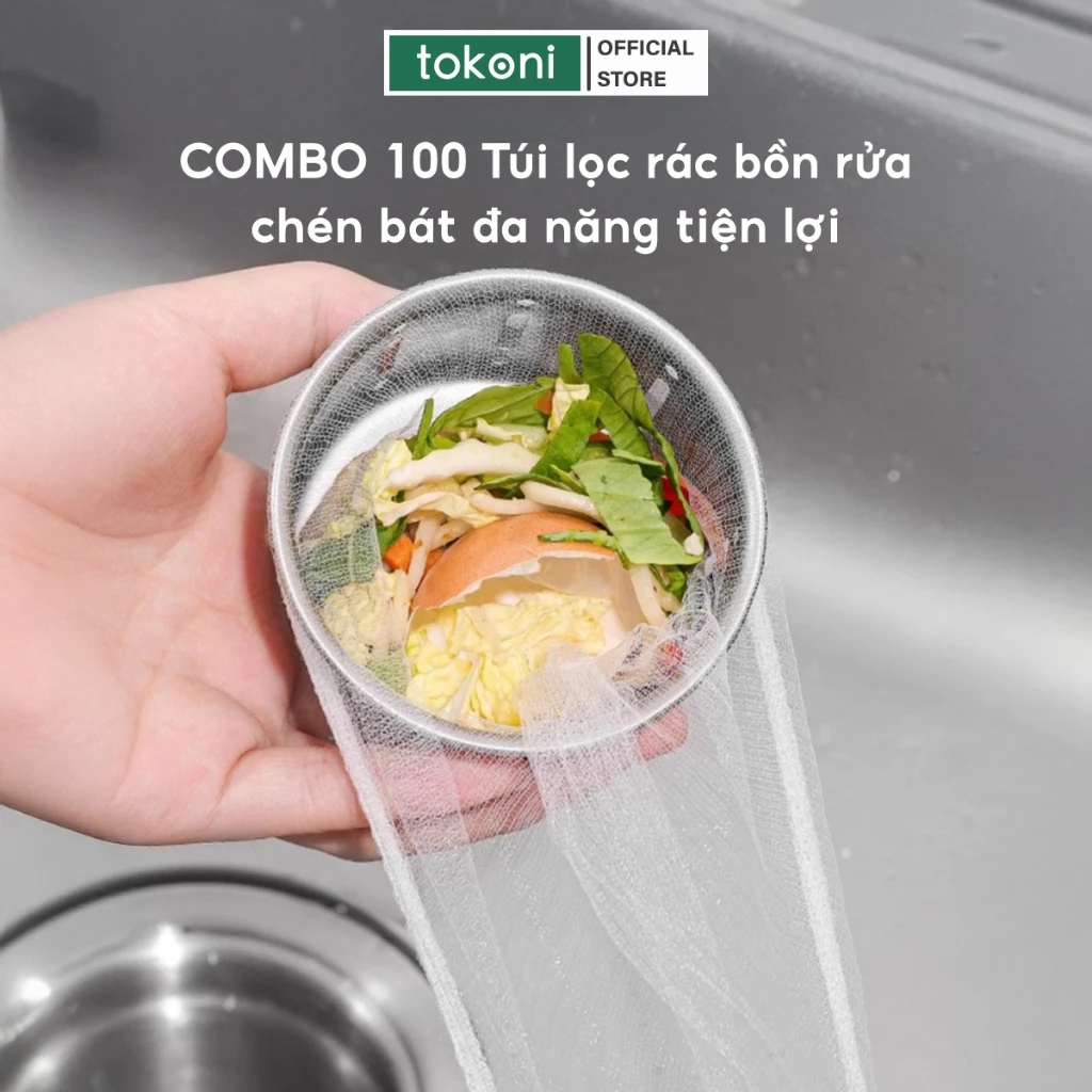COMBO 100 Túi lọc rác bồn rửa bát JYoohome Lưới lọc rác tiện lợi giữ vệ sinh sạch sẽ chống tắc nghẽn