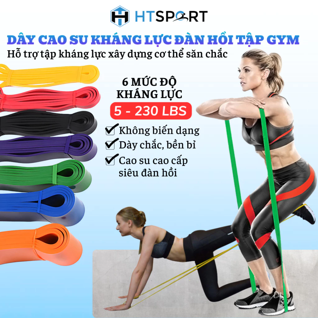 Dây Kháng Lực Dobetter, Dây Cao Su Đàn Hồi Đa Năng Power Band Tập Gym Thể Hình Tại Nhà Cho Nam Nữ