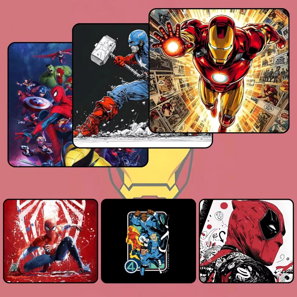 Bàn Di Chuột, Tấm Lót Chuột MARVEL HERO Gaming Size 45x40cm / 35x30cm / 26x21cm Chống Trượt, Bền Đẹp