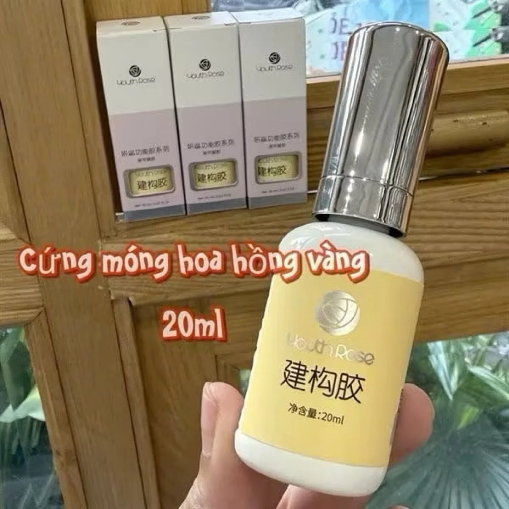 Cứng móng Hoa Hồng vàng chai 20ml