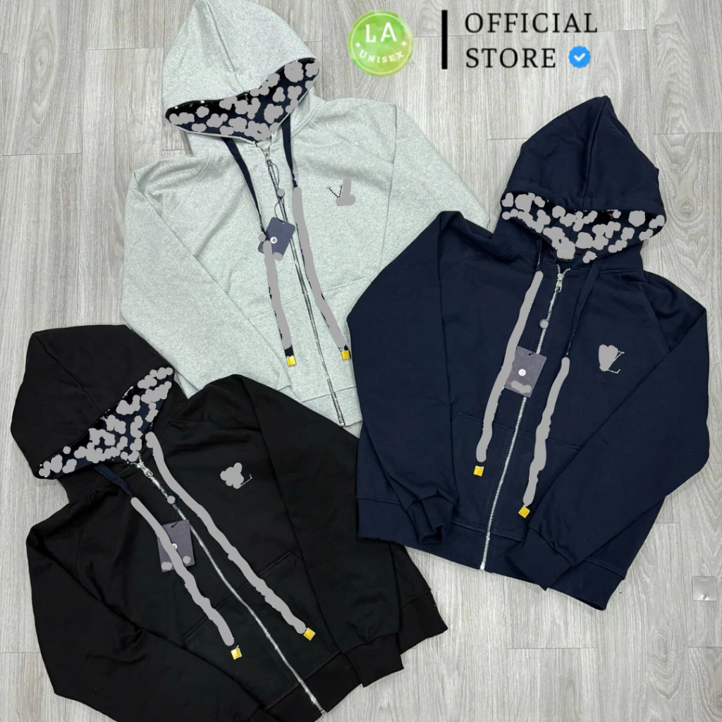 Áo Khoác HoodieZip Ver3 Dệt Nón Đính Đá Logo Trước Ngực Siêu Hottrend, Đầy Đủ Tag Mạc Chuẩn QCCC