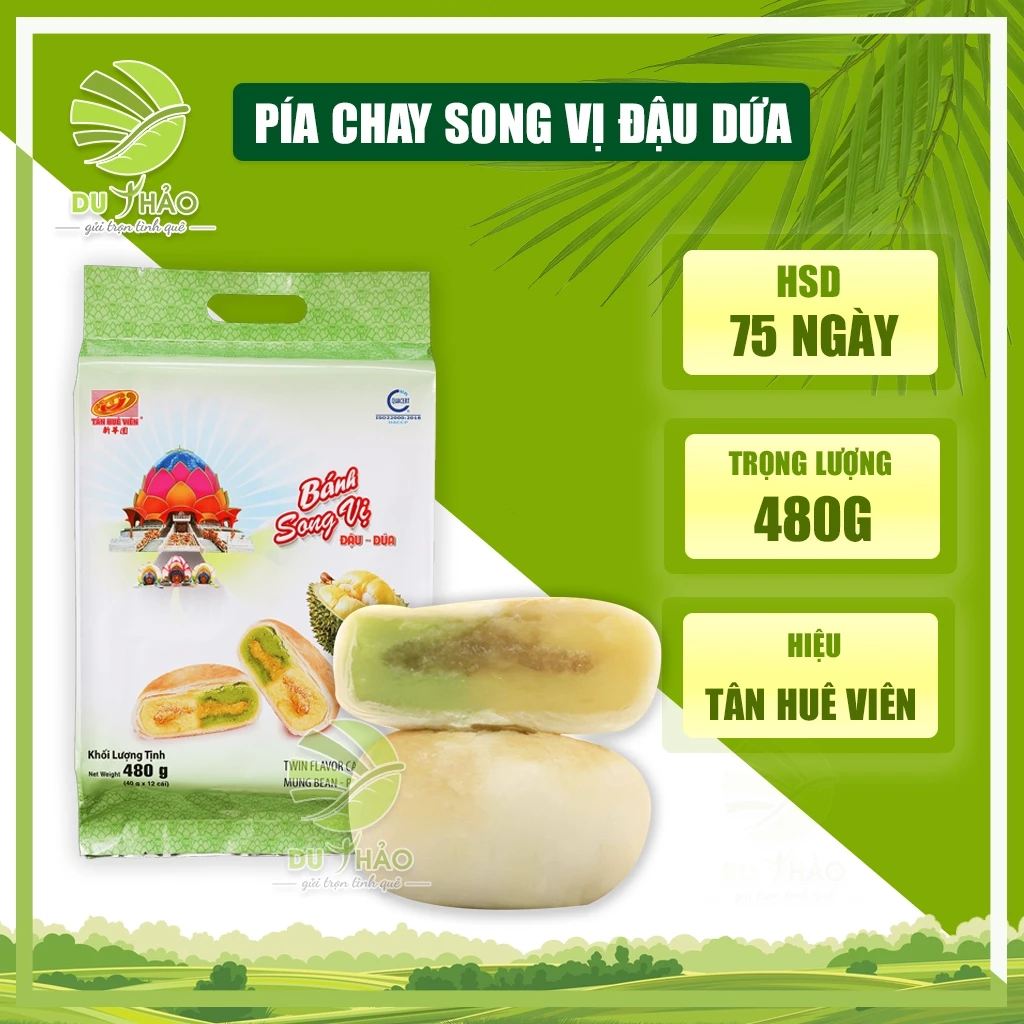 Bánh pía chay SONG VỊ ĐẬU DỨA 480G [TÚI 12 BÁNH]