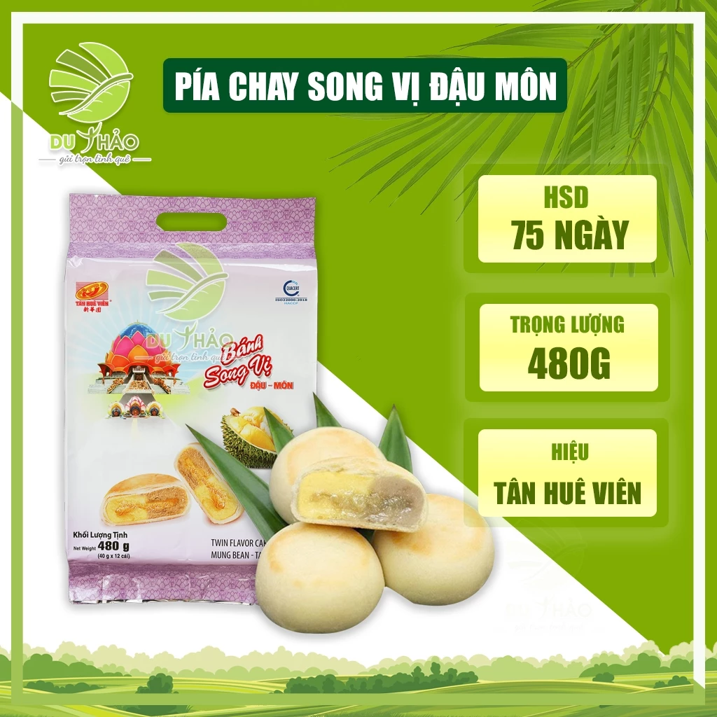 Bánh pía chay SONG VỊ ĐẬU MÔN 480G [TÚI 12 BÁNH]