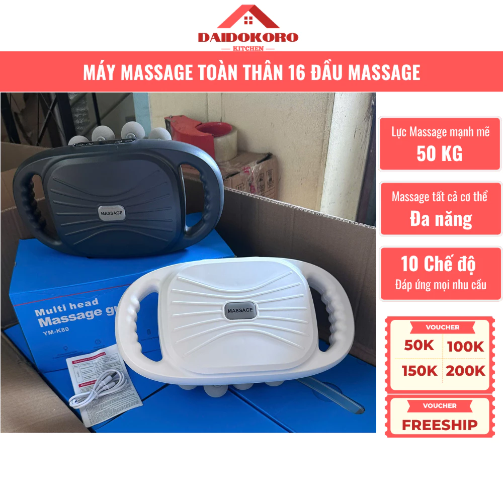 Máy Massage Chuyên Nghiệp 16 Đầu Massage 9 Chế độ Massage Toàn Bộ Cơ Thể Phù hợp mọi lứa tuổi