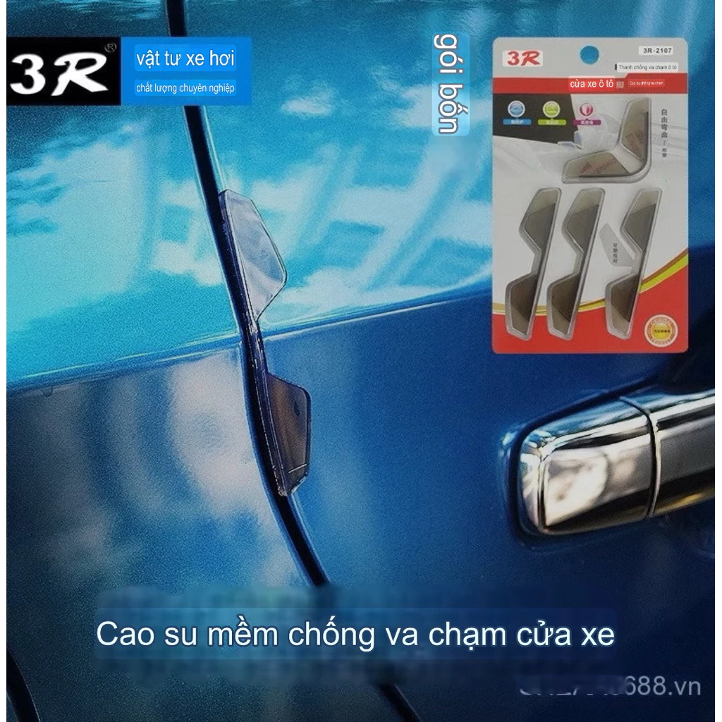 Miếng Dán Chống Va Chạm Góc Cửa Ô Tô (4 Miếng/Bộ) – Bảo Vệ Cửa Xe, Chống Trầy Xước, Cao Su Mềm Bám Chắc Màu Sang Trọng