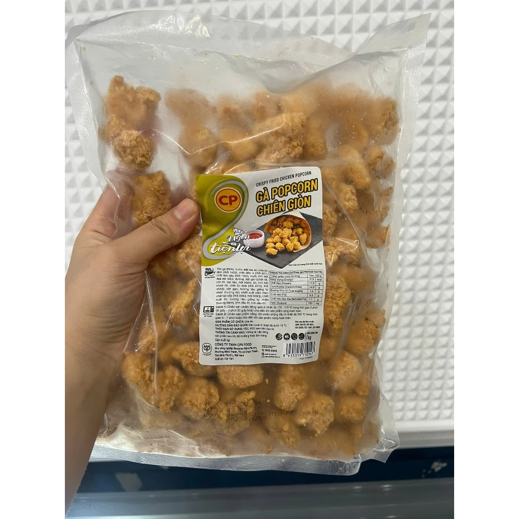 Giá Tốt Gà Popcorn Chiên Giòn CP 1kg-Ngon Như KFC,Giòn Rụm,Thơm Ngon Từ Gà Tươi,Phù Hợp Mọi Lứa Tuổi