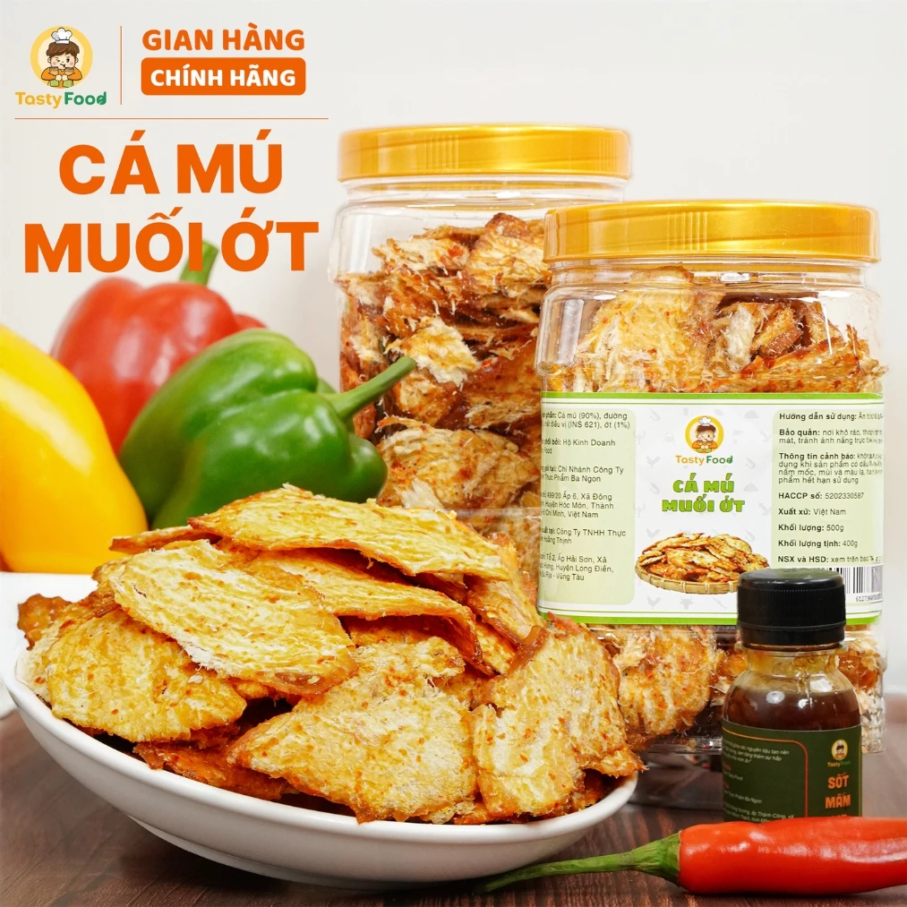Cá mú muối ớt Tasty Food - Hũ vuông 500g