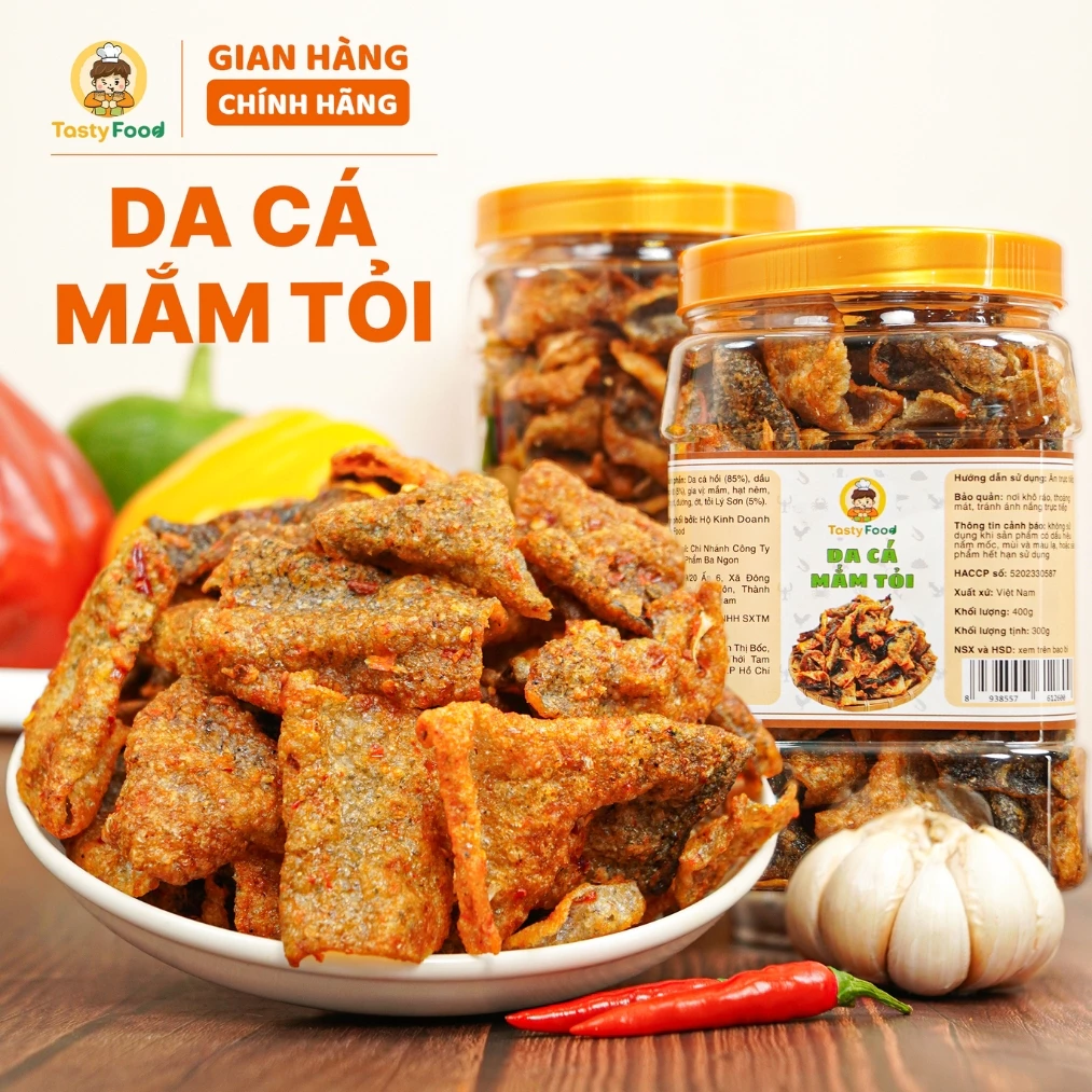 Da cá mắm tỏi Tasty Food - Hũ vuông 400g