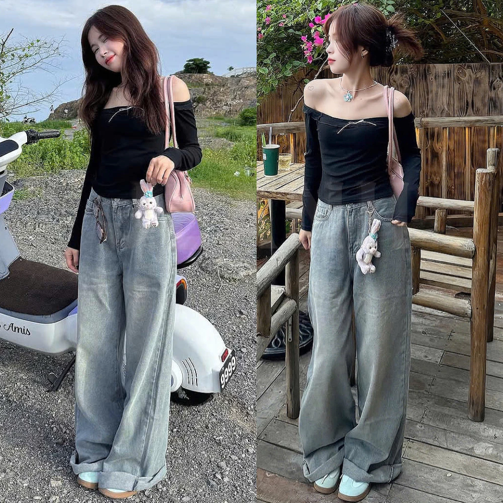 [PREMIUM - QC] Quần jeans ống rộng eo cao vibe thu đông MINI004 JEANII STORE