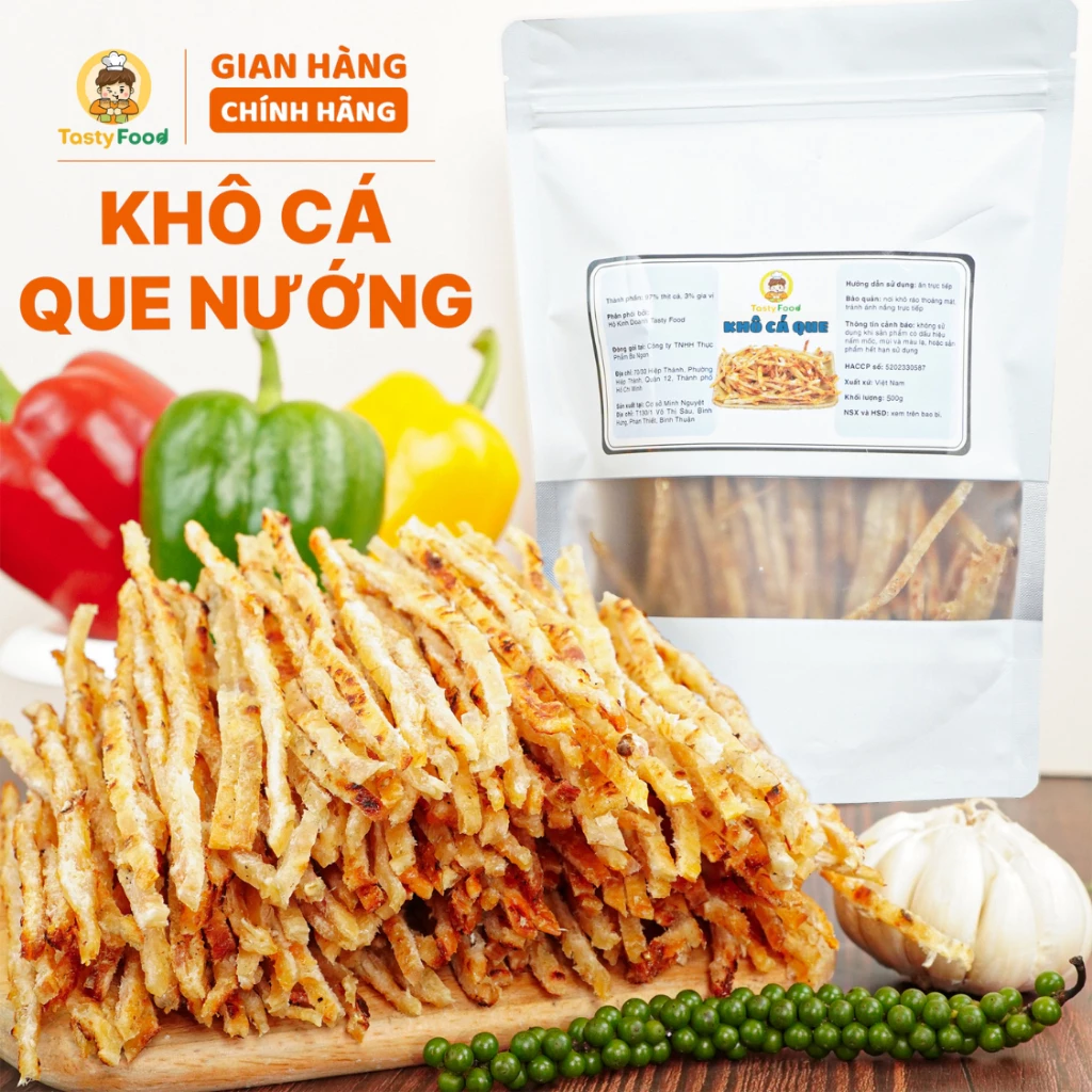 Khô cá thiều que Tasty Food - Túi zip 500g