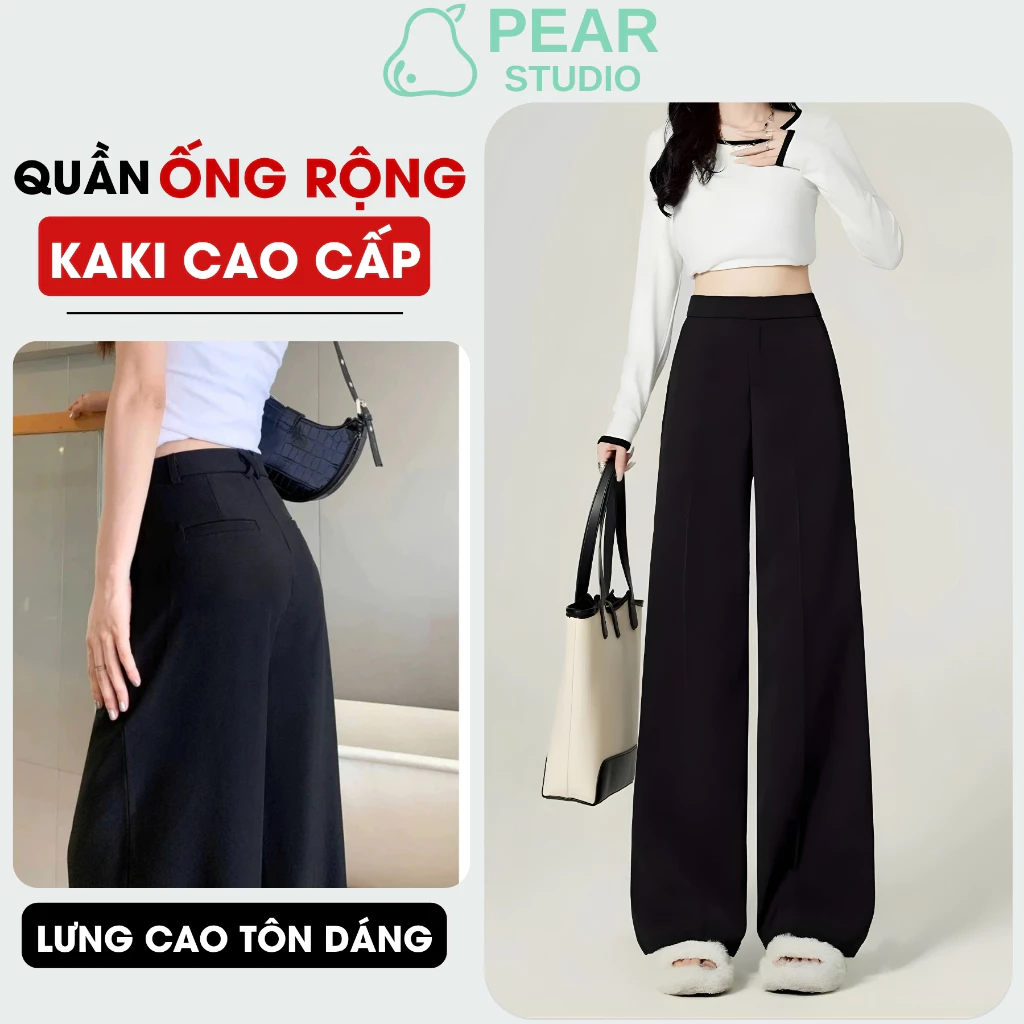 [ DEAL SỐC ] Quần Tây Dáng Công Sở Đi Học, Đi Làm - Quần Ống Rộng Lưng Cao Chất Cotton Cao Cấp Q11