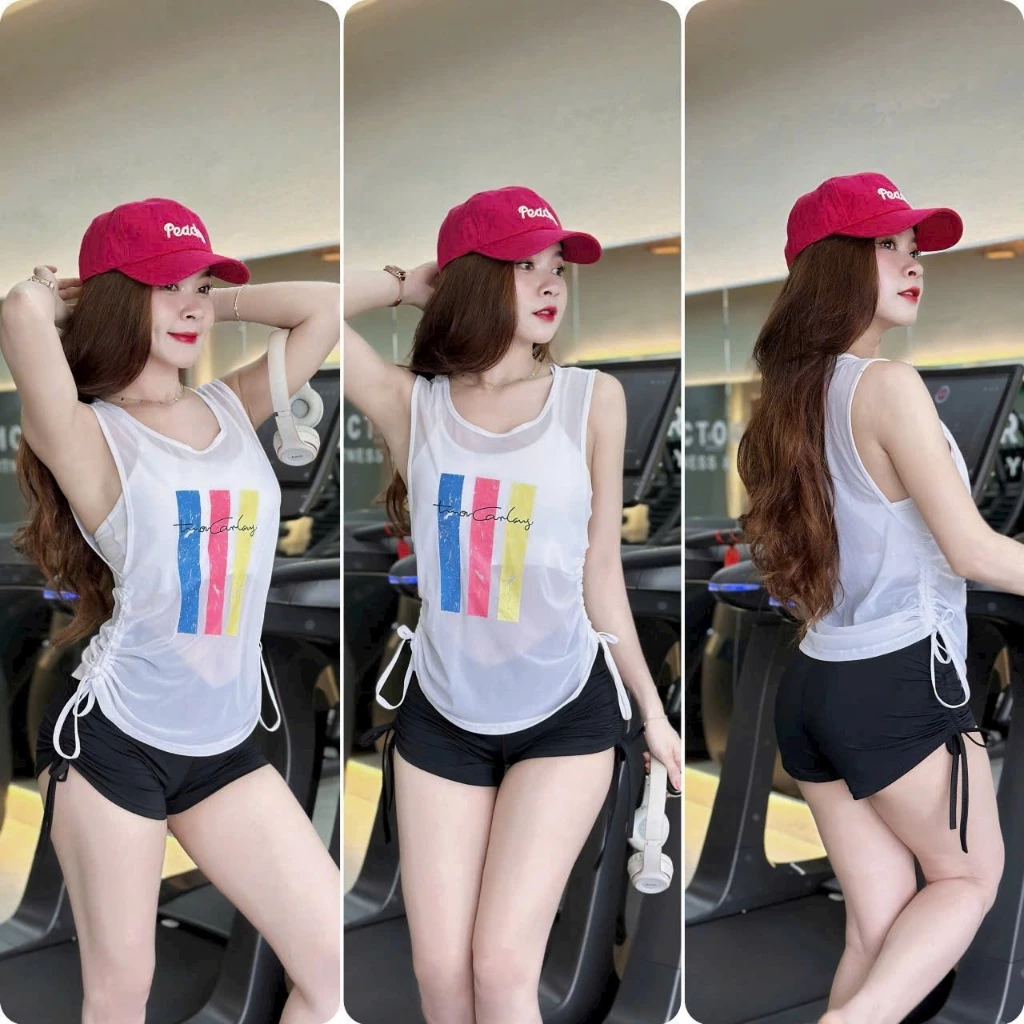 Áo Tanktop Thể Thao Nữ UNIQ Họa Tiết Sọc