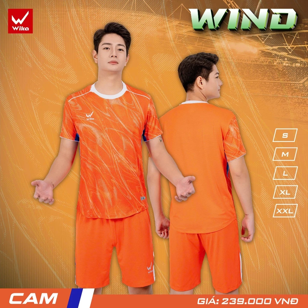 Áo Bóng Đá Wika Wind Chính Hãng,Chất Liệu Wikarotex Co Giãn 4 Chiều, Mềm Mát, Thấm Hút Mồ Hôi