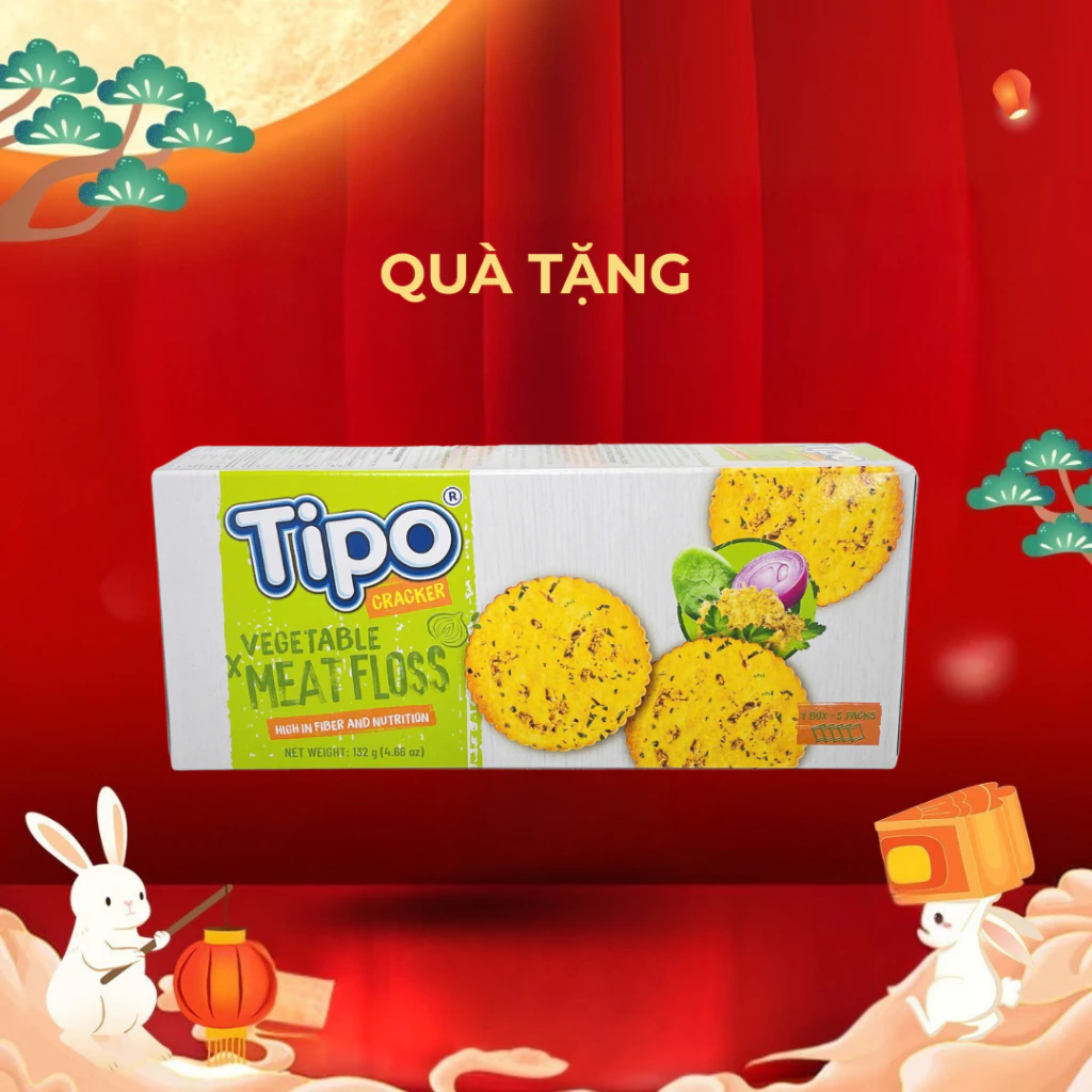 (HÀNG TẶNG KHÔNG BÁN) 1 Bánh quy rau củ chà bông Tipo 132g