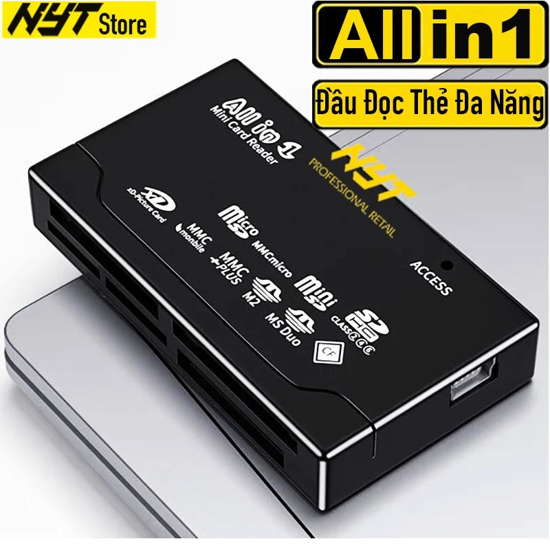 Đầu Đọc Thẻ Nhớ Cho Máy Tính Điện Thoại Đa Năng CF/SD/ MS/ TF(MICRO SD)/ M2/ XD Cap OTG