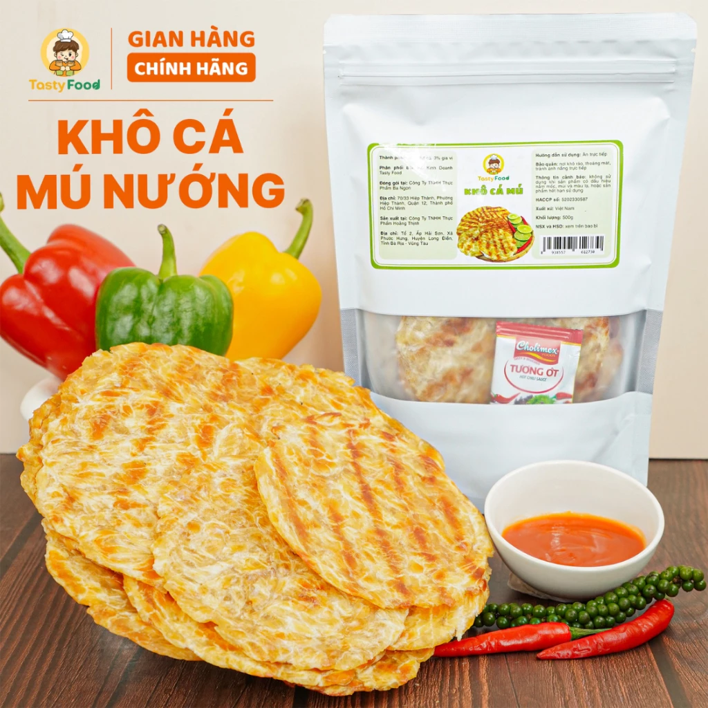 Khô cá mú nướng Tasty Food - Túi zip 500g