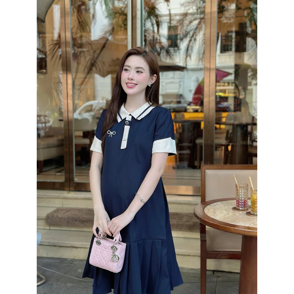 Đầm váy bầu công sở MAMI MS1118 thiết kế lịch sự trẻ trung cho mẹ bầu đi làm đi chơi sang, trẻ đẹp