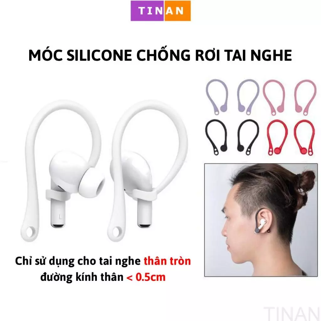Móc TPU Chống Rơi Tai Nghe Không Dây, Dây Đeo Bảo Vệ Chống Thất Lạc Tai Nghe