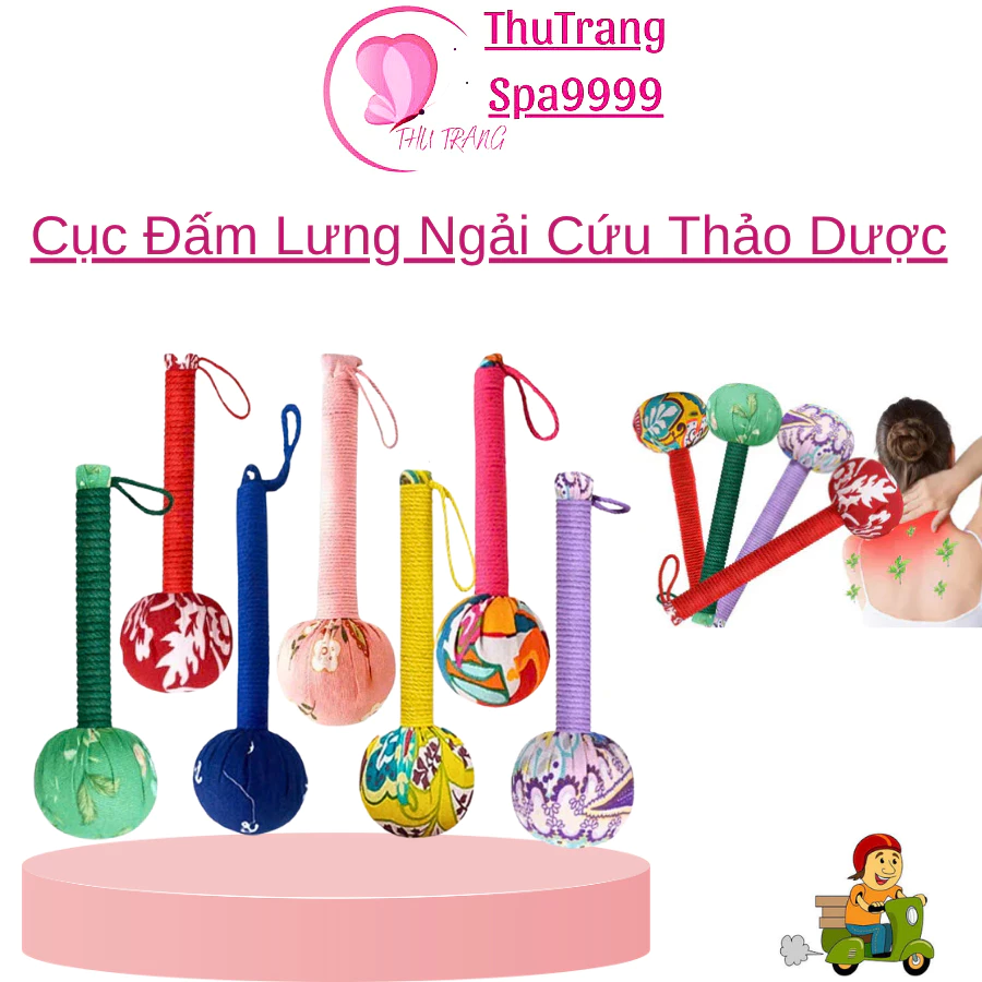 Búa Ngải Cứu Massage Cầm Tay Búa Gõ Bấm Huyệt | Đấm Lưng Lưu Thông Khí Huyết Búa Thảo Dược Ngải Cứu