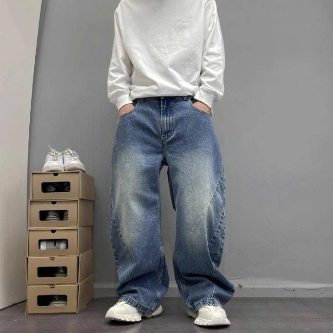 Quần Jean Nam KENZA FASHION KJ151, Quần Nam Dài, From Rộng, Đường Gân may nổi bật, cá tính.  Từ 50-120kg