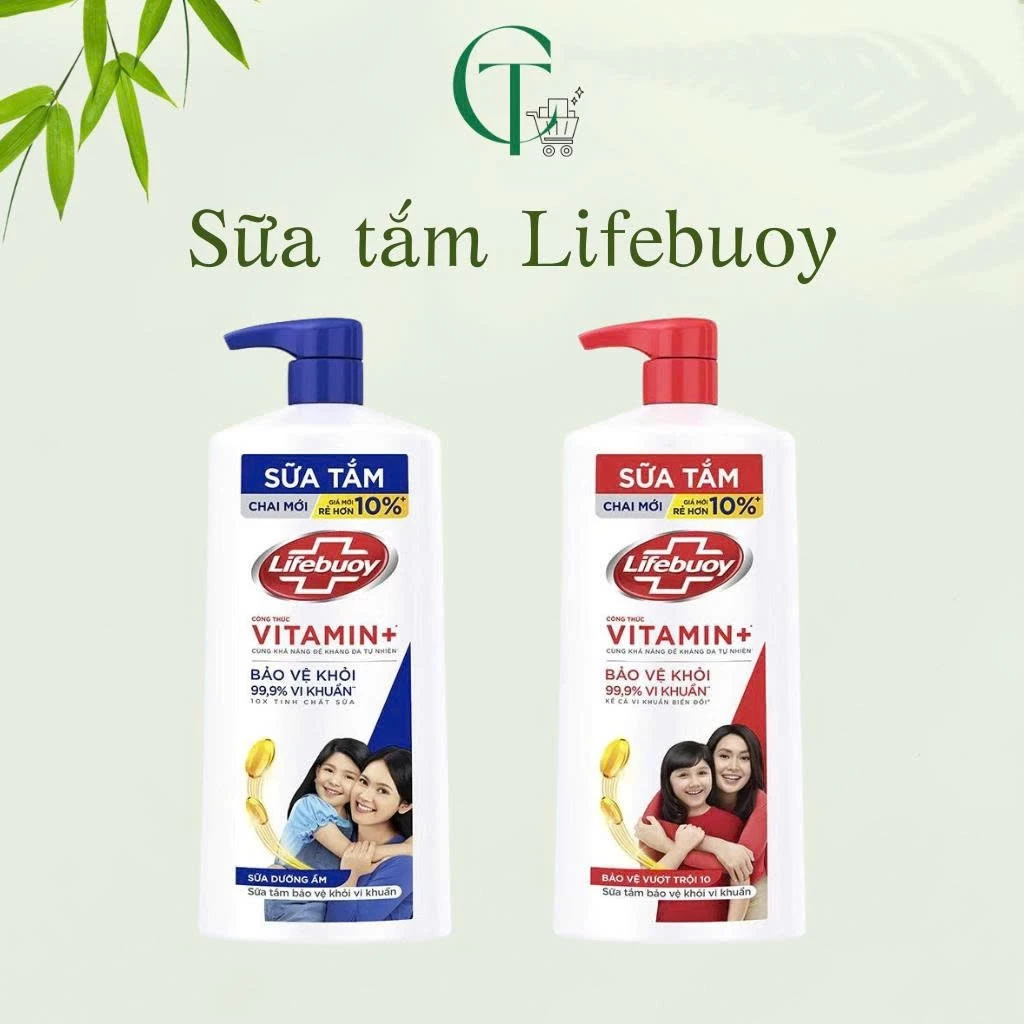 Sữa Tắm Lifebuoy Bảo Vệ Khỏi 99.9% Vi Khuẩn Với Ion Bạc - Chai 800G