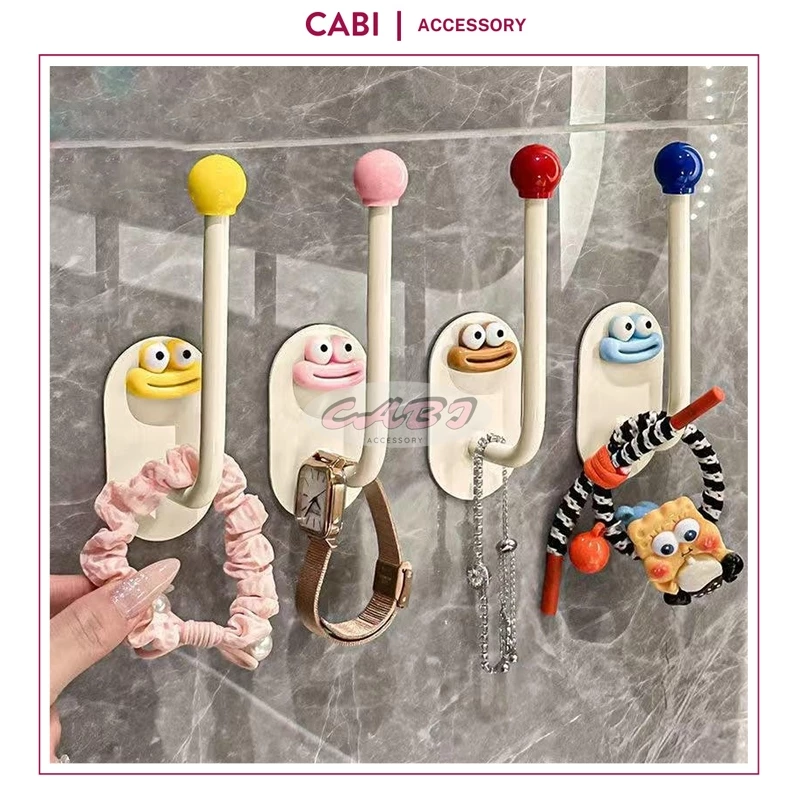 CB55 - Móc Treo Đồ Chú Hề Dopamine Nhiều Màu, Móc treo quần áo, dây buộc tóc, phụ kiện tiện lợi