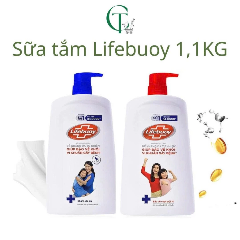 Sữa Tắm Lifebuoy Bảo Vệ Khỏi 99.9% Vi Khuẩn Với Ion Bạc - Chai 1.1KG