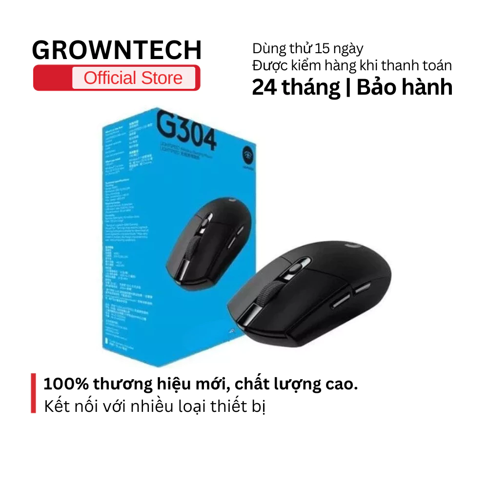 Chuột không dây Gaming G304 đen, bảo hành 24 tháng